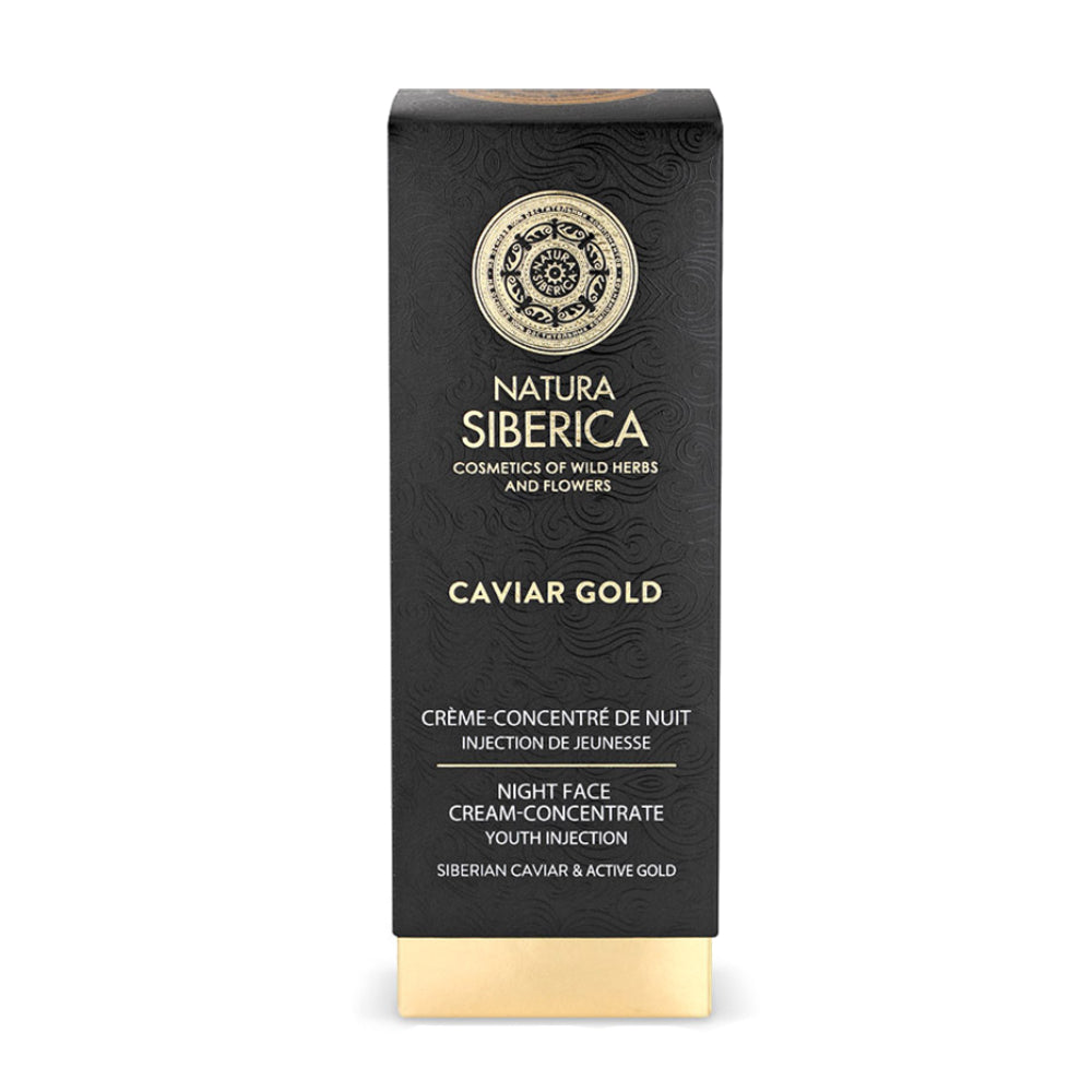 Caviar Gold Night cream , Ενισχυμένη κρέμα νύχτας , Ένεση νεότητας , κατάλληλο για όλους τους τύπους δέρματος , Κατάλληλο για ηλικίες 30-40 , 30ml.