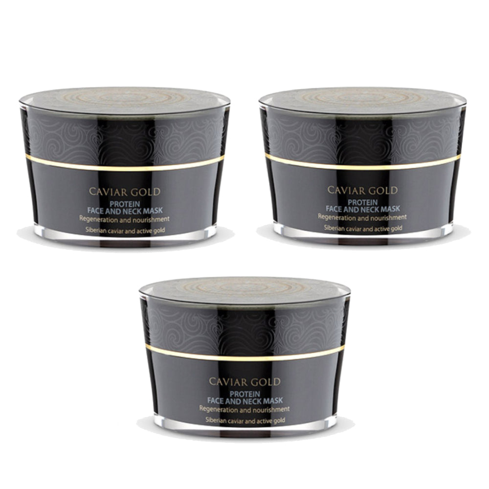 Caviar Gold Protein face and neck mask , Μάσκα Πρωτεΐνης πρόσωπο και λαιμό , Ανάπλαση και Θρέψη , κατάλληλο για όλους τους τύπους δέρματος , Κατάλληλο για ηλικίες 30-40 , 50ml.